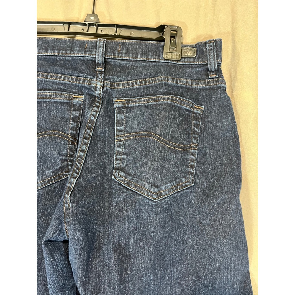 Lee Relaxed Fit Jeans Womens‎ 8 Petite Dark Wash Straight Leg Denim 305184E - Picture 5 of 7